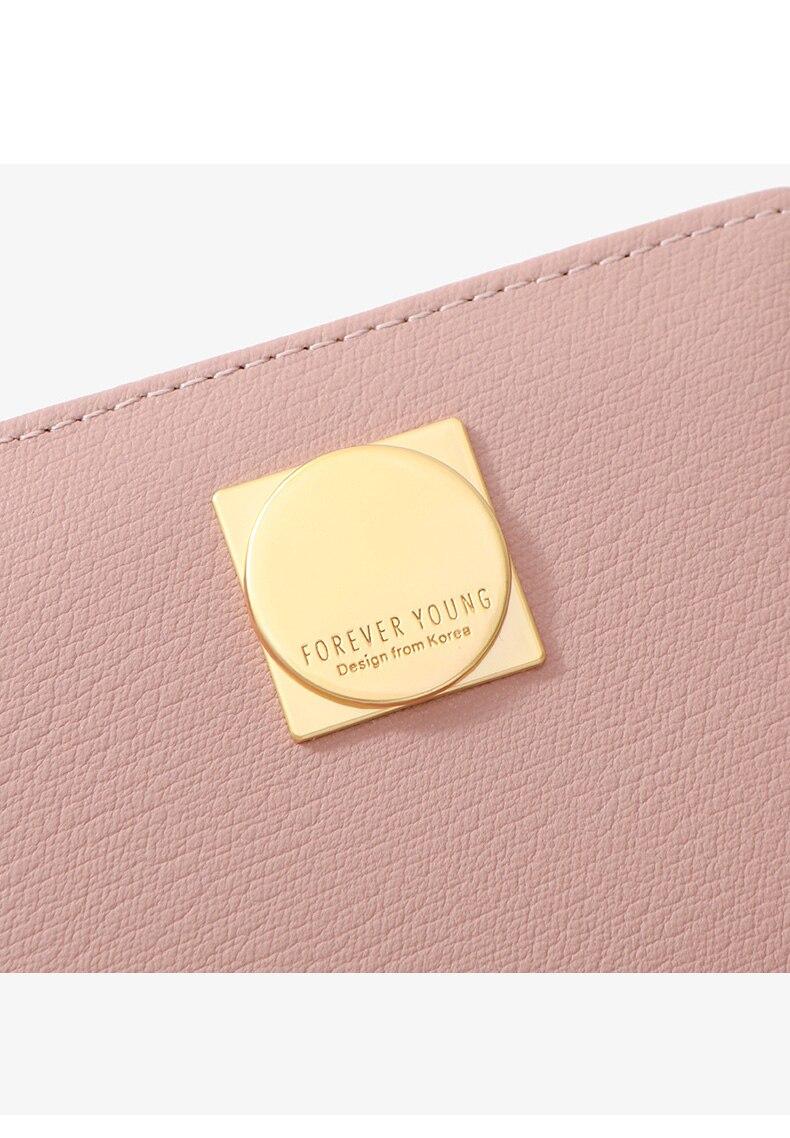 Women's Casual Plain Coloured Coin Wallet
