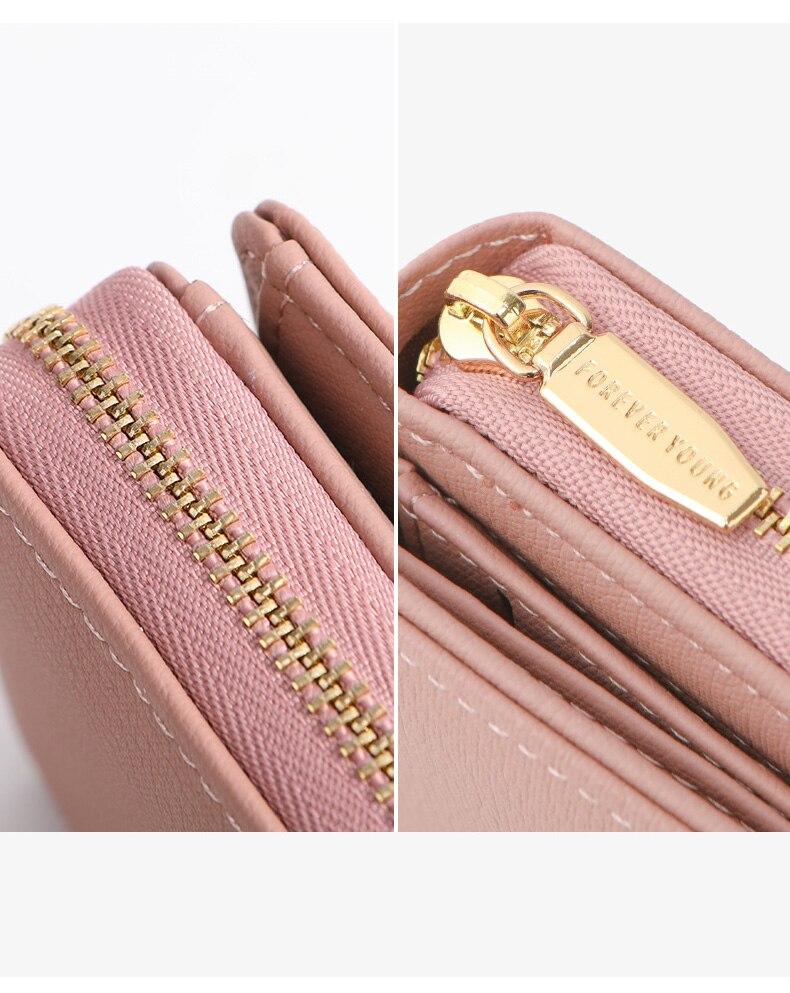 Women's Casual Plain Coloured Coin Wallet