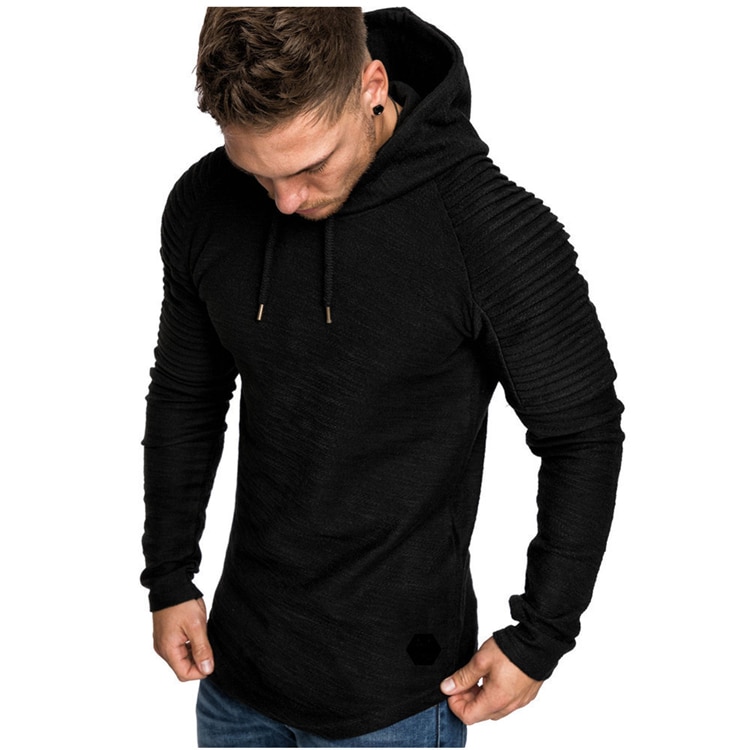Solid Cotton Men's Hoodie