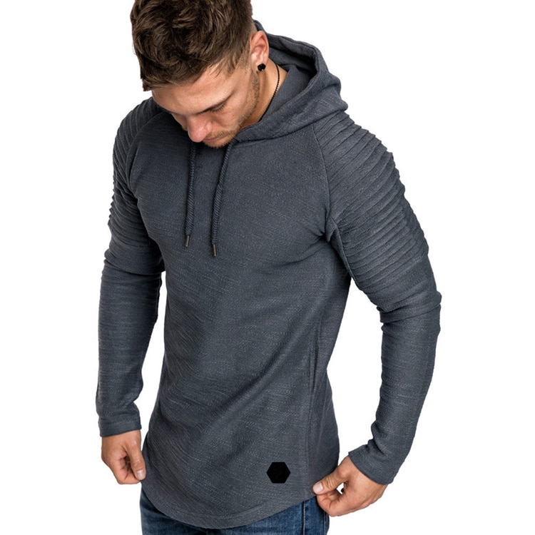Solid Cotton Men's Hoodie
