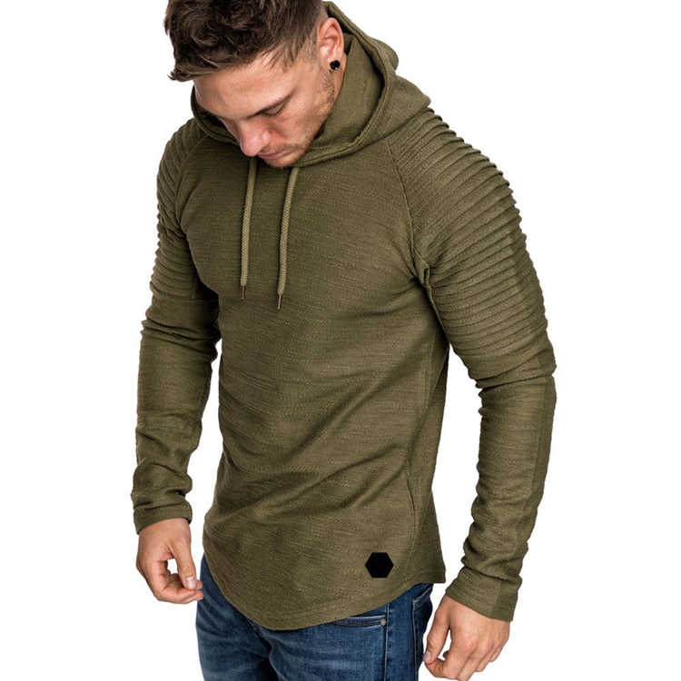 Solid Cotton Men's Hoodie