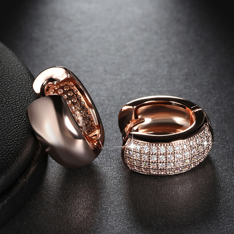 Classic Women's Earrings with Zirconia