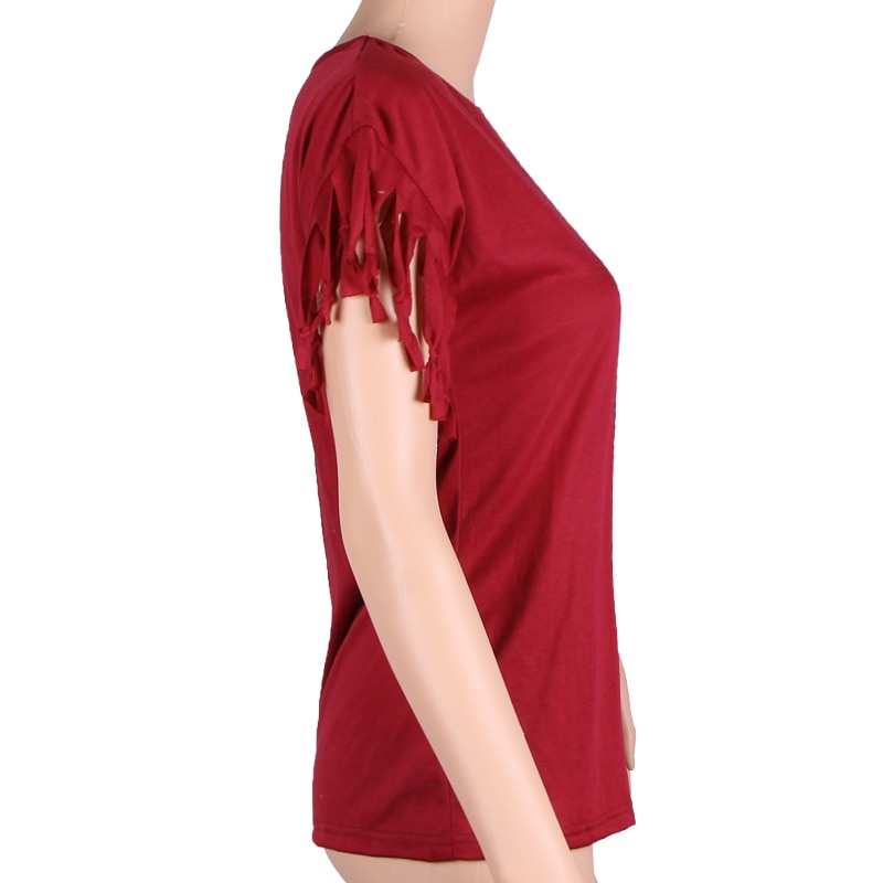 Women's Tassel Sleeve T-Shirt
