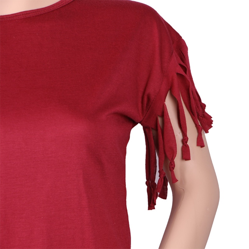 Women's Tassel Sleeve T-Shirt