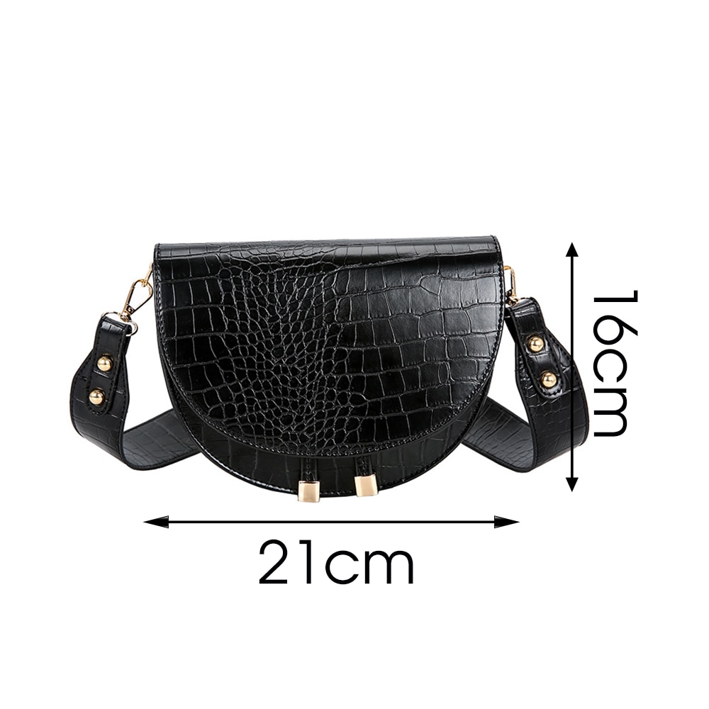 Luxury Women's Crossbody Bag in Crocodile Pattern