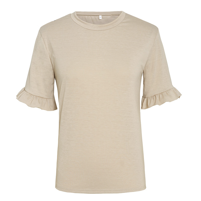 Casual Ruffled Women's T-Shirt in Multiple Sizes