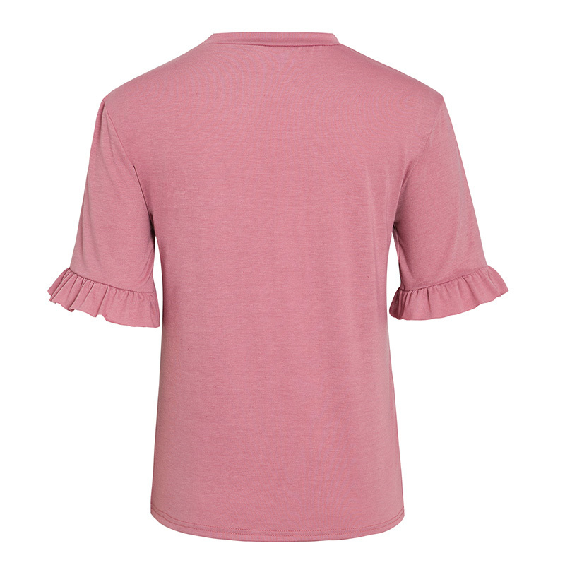 Casual Ruffled Women's T-Shirt in Multiple Sizes
