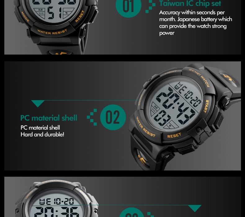 Men's Fashion Electronic Chrono Watches