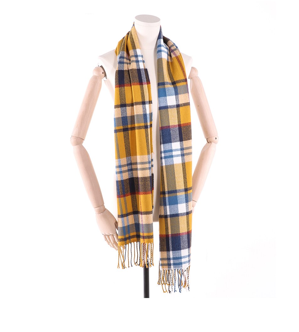 Men's Checked Cashmere Scarf