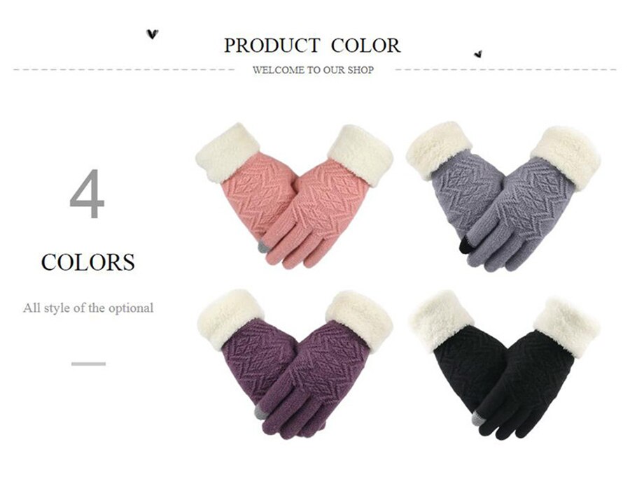 Women's Winter Touch Screen Knitted Gloves