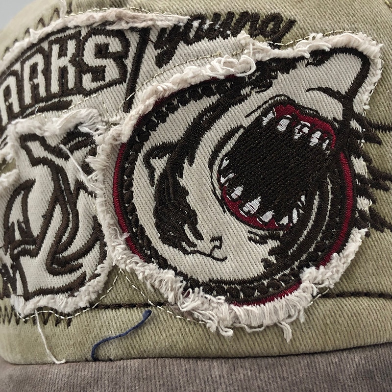 Men's Shark Embroidered Baseball Cap