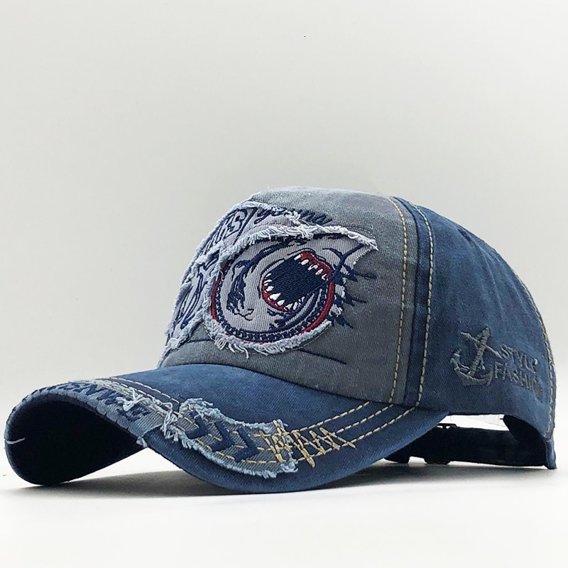 Men's Shark Embroidered Baseball Cap