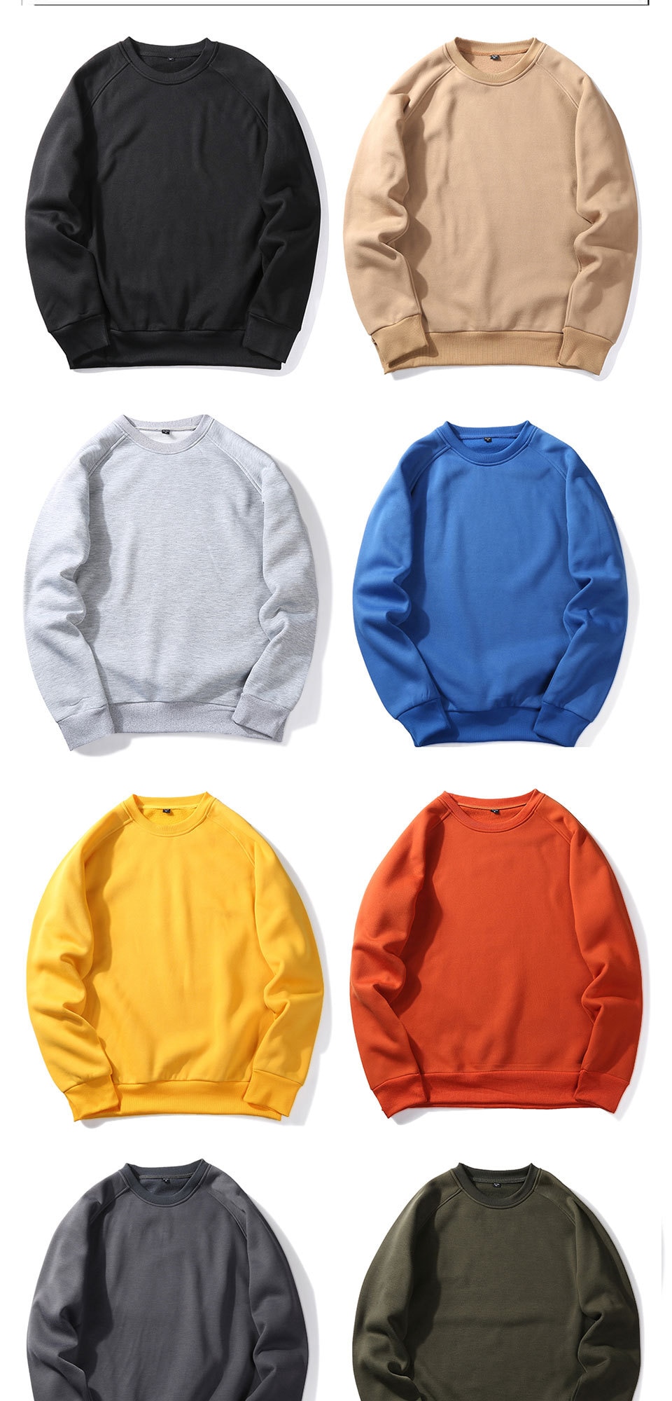Men's Solid Color Oversized Sweatshirt