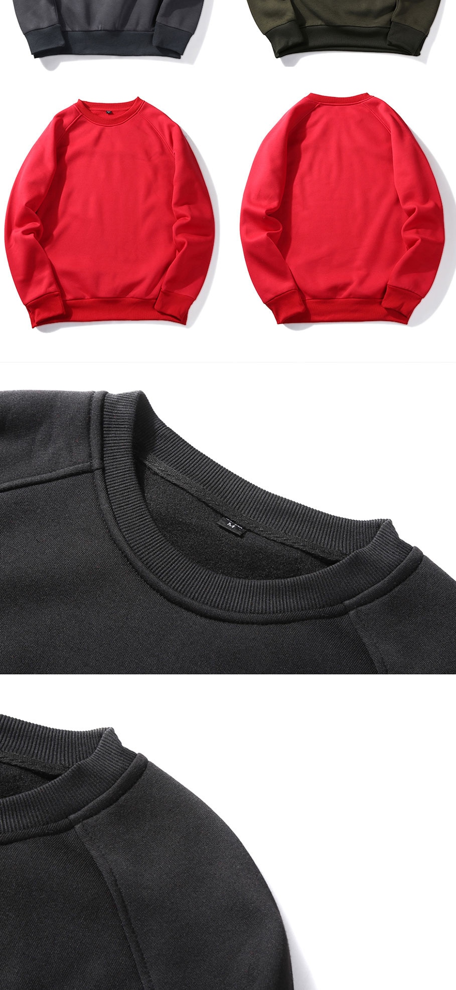 Men's Solid Color Oversized Sweatshirt