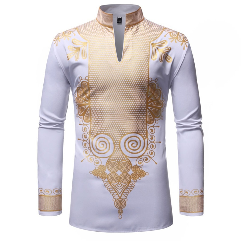 Men's Traditional Shirt with Stand Collar