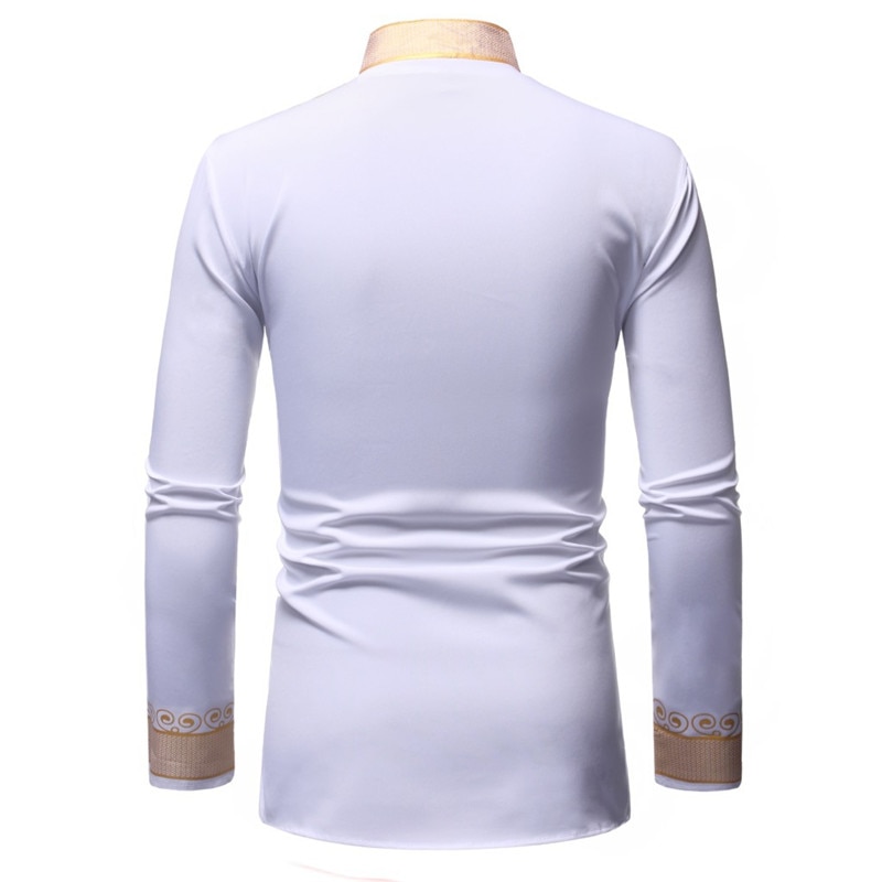 Men's Traditional Shirt with Stand Collar