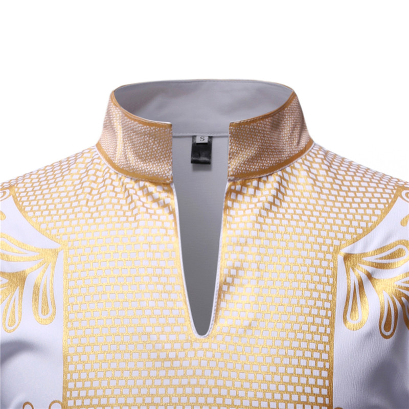 Men's Traditional Shirt with Stand Collar