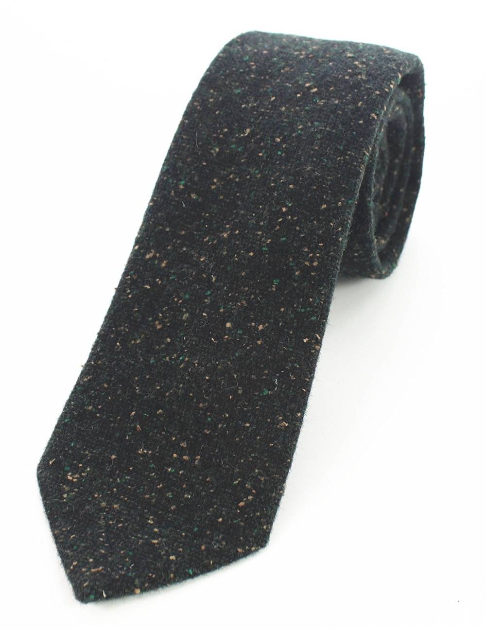 Men's Wool Neck Tie, Pocket Square and Clip Set