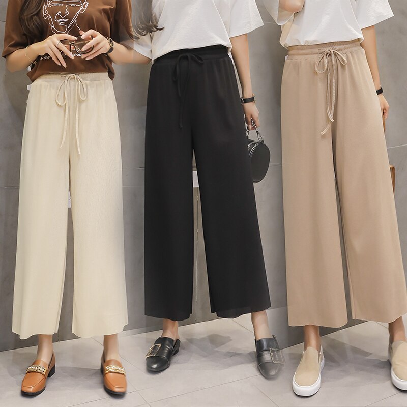 Women's Knitted Wide Pants
