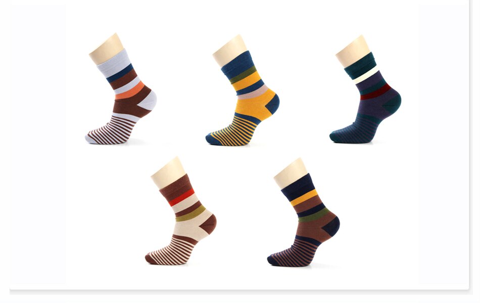 Men's Colorful Socks 5 Pairs Set