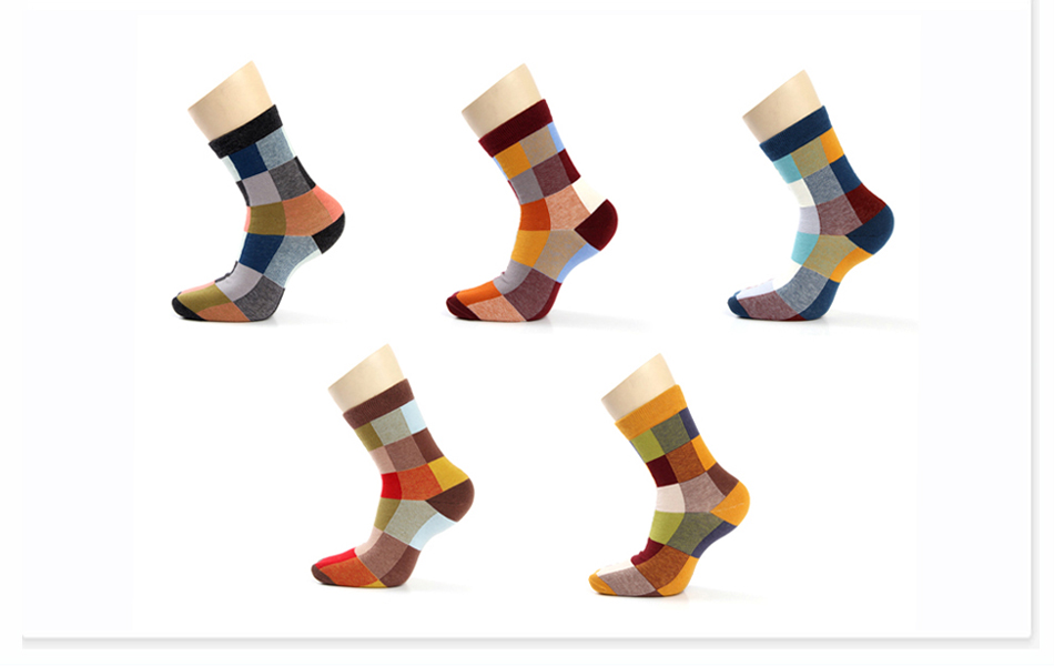 Men's Colorful Socks 5 Pairs Set