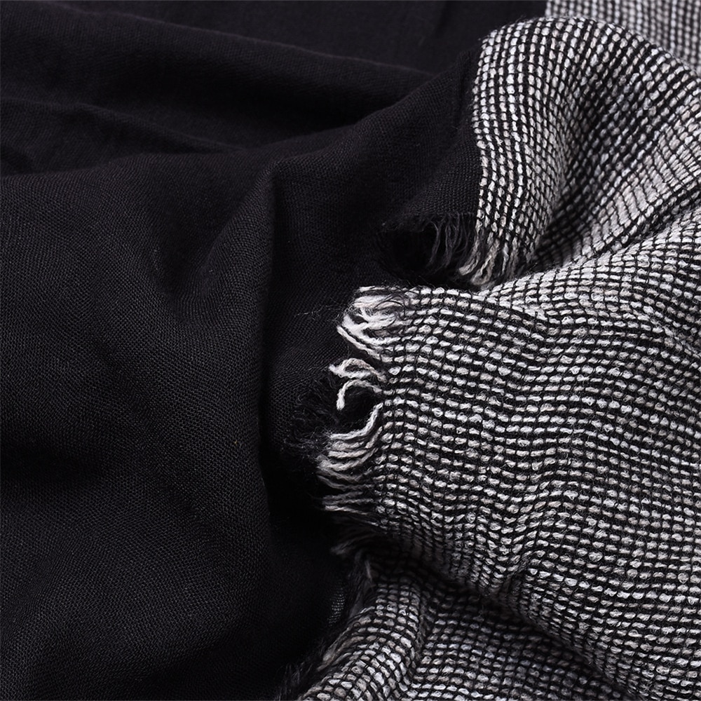 Men's Cotton and Linen Two Tone Scarf