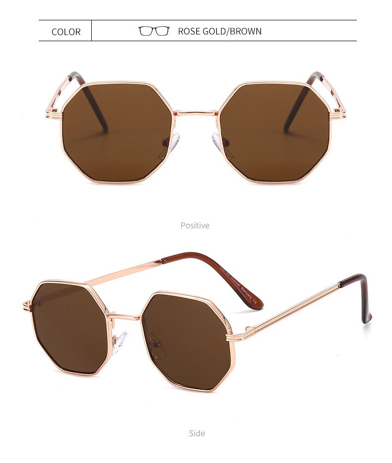 Men's Polygon Shaped Sunglasses