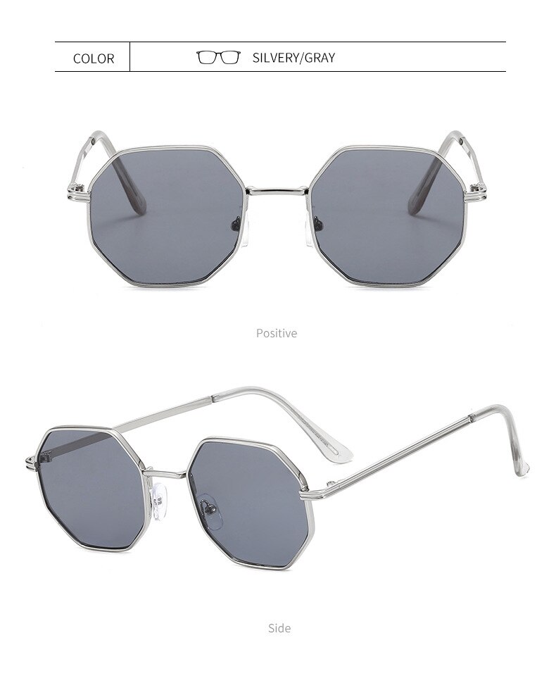 Men's Polygon Shaped Sunglasses