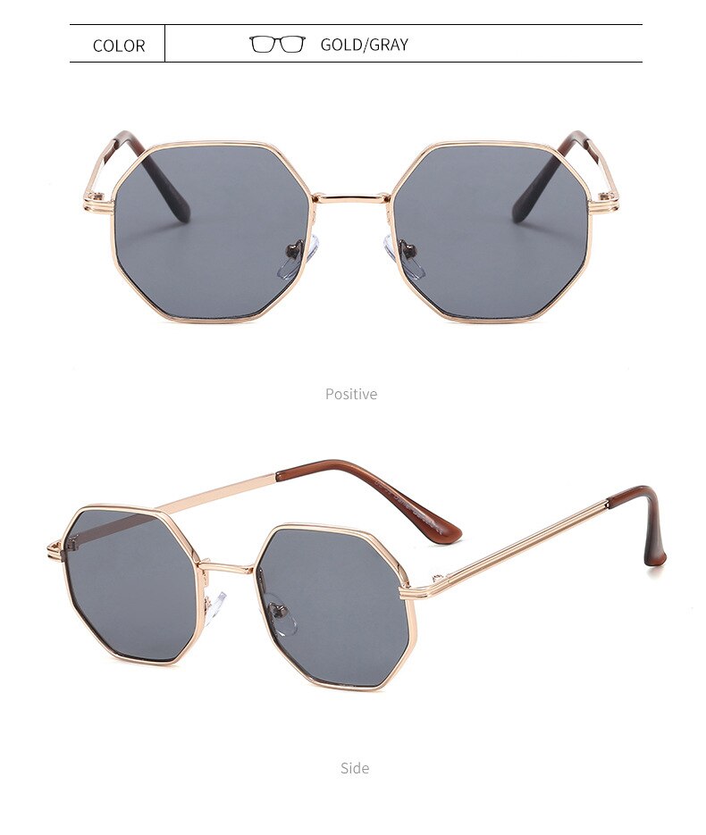 Men's Polygon Shaped Sunglasses