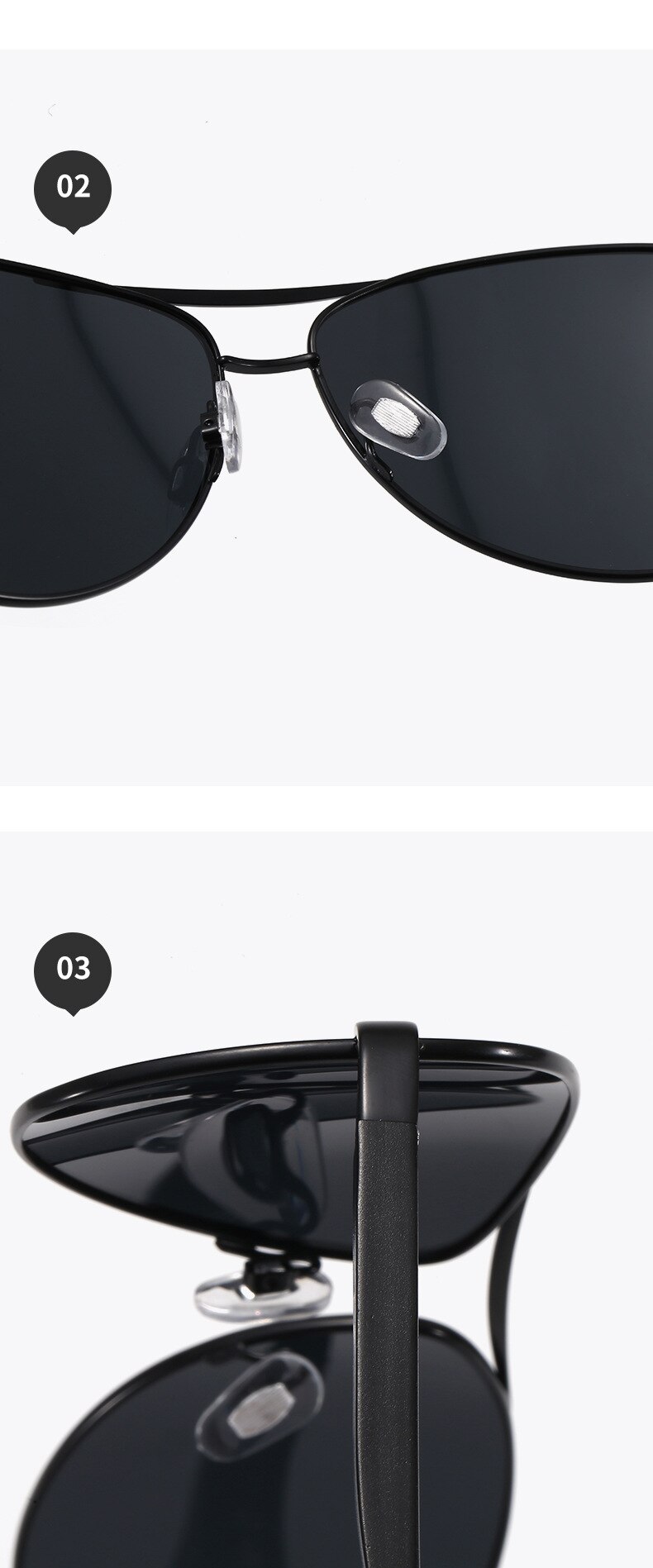 Men's Aviator Polarized Sunglasses