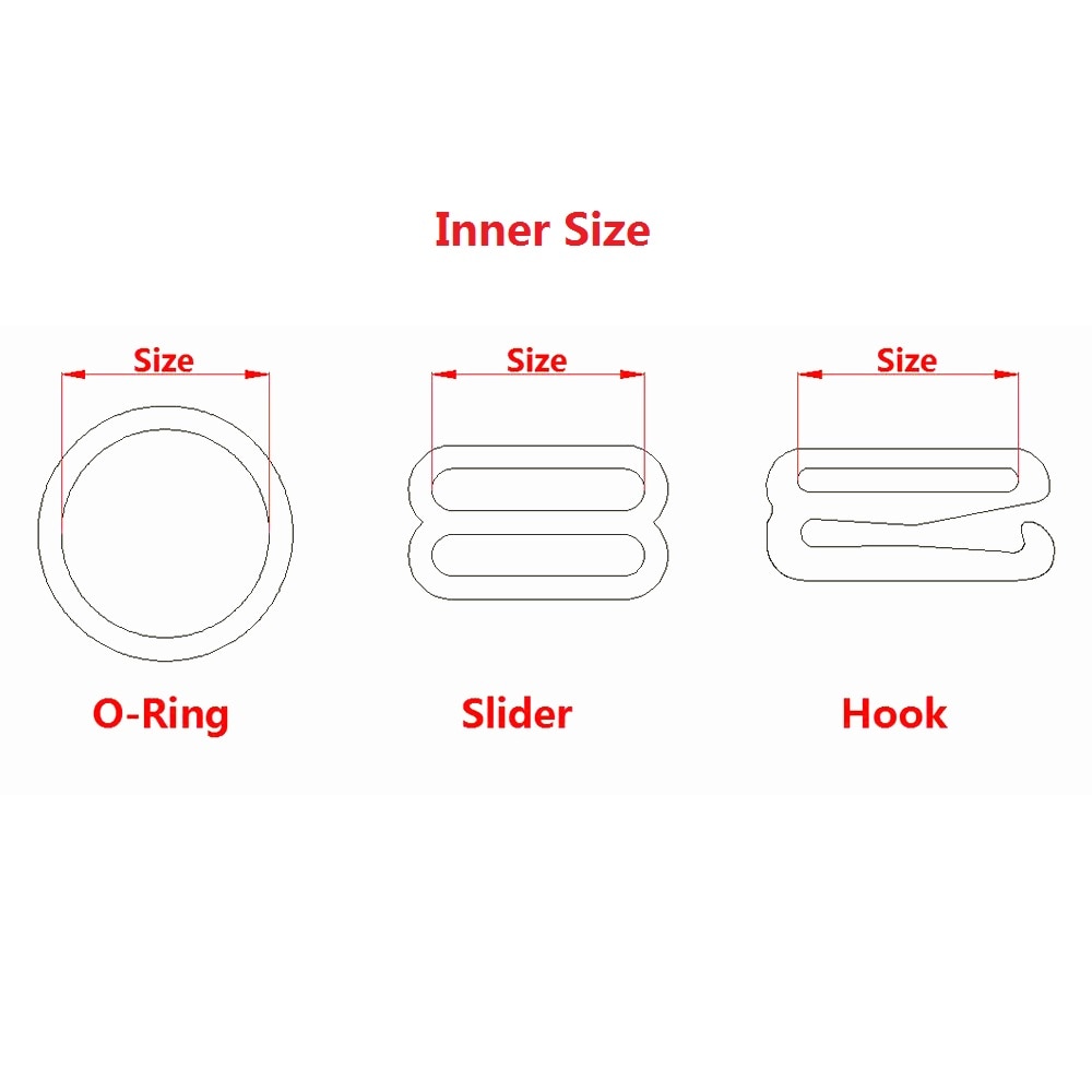 Set of 100 Bra O-Rings in Multiple Sizes