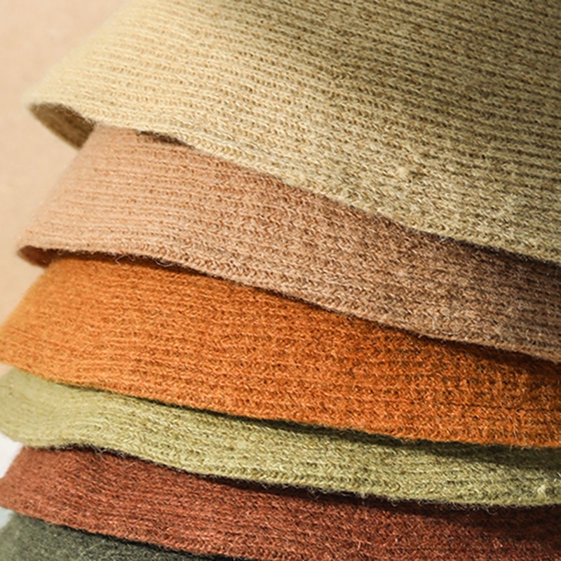 Solid Wool Bucket Hat for Women