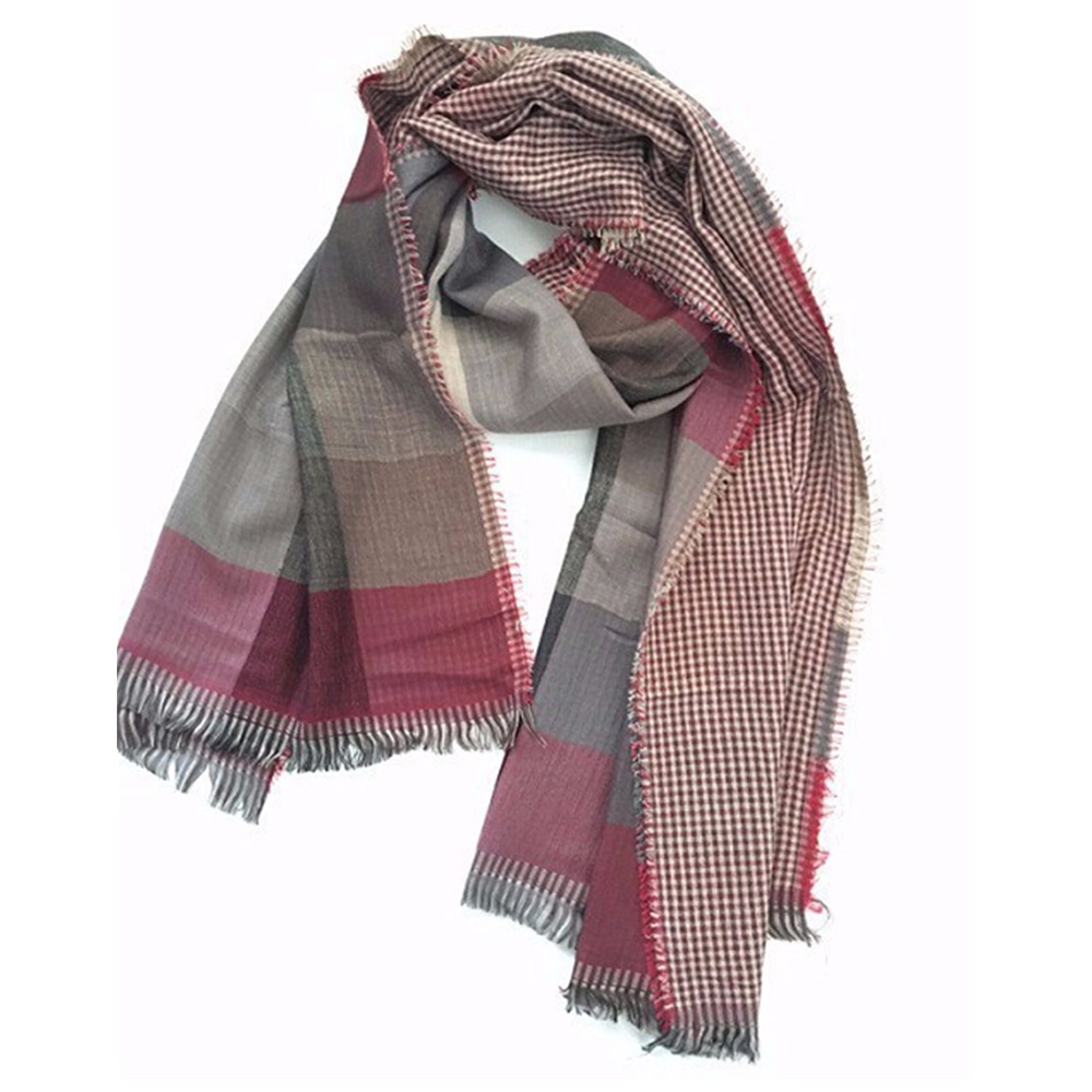 Men's Plaid Double-Sided Scarf