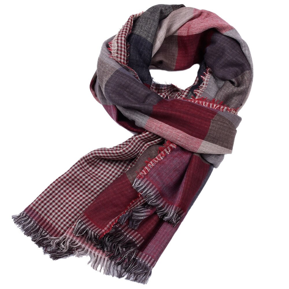 Men's Plaid Double-Sided Scarf