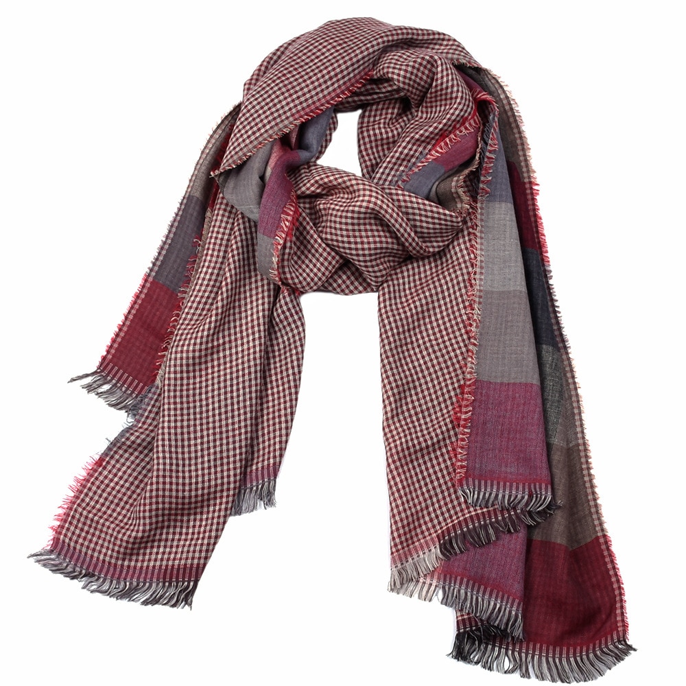 Men's Plaid Double-Sided Scarf