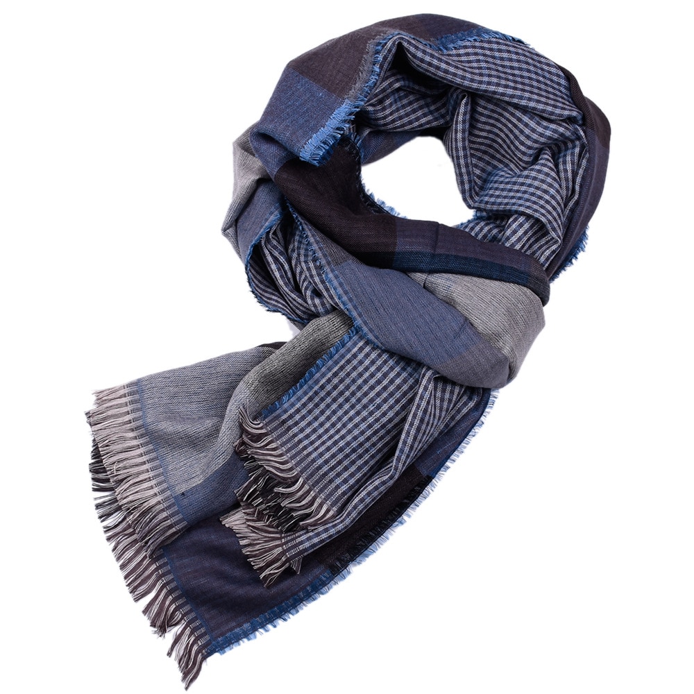 Men's Plaid Double-Sided Scarf