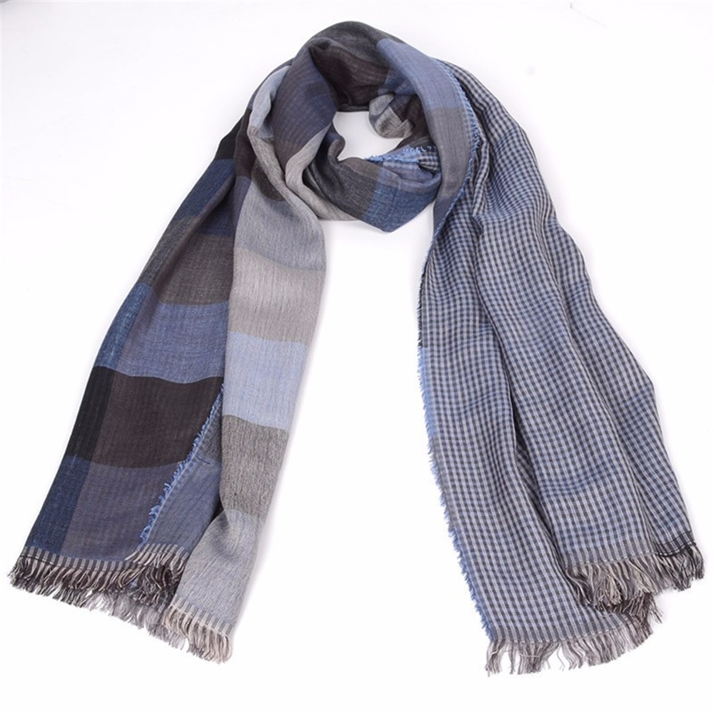 Men's Plaid Double-Sided Scarf