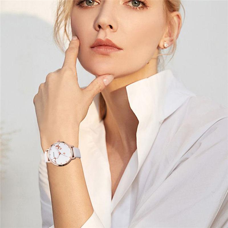 Butterfly Designed Dial Women's Quartz Watch