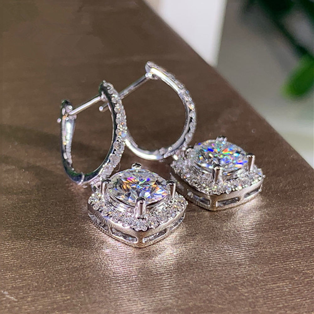 Women's Wedding Square Shape Drop Earrings
