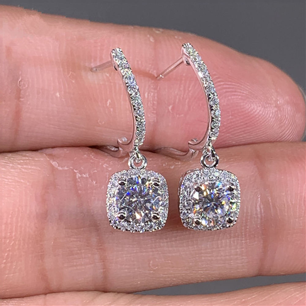Women's Wedding Square Shape Drop Earrings