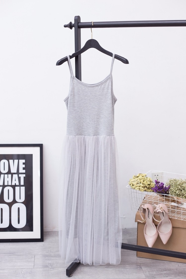Women's Off Shoulder Tulle Cami Dress