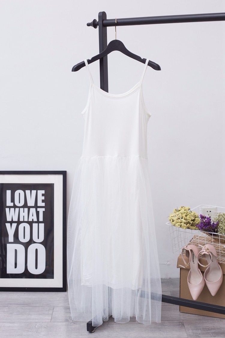 Women's Off Shoulder Tulle Cami Dress