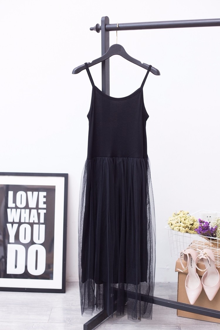 Women's Off Shoulder Tulle Cami Dress