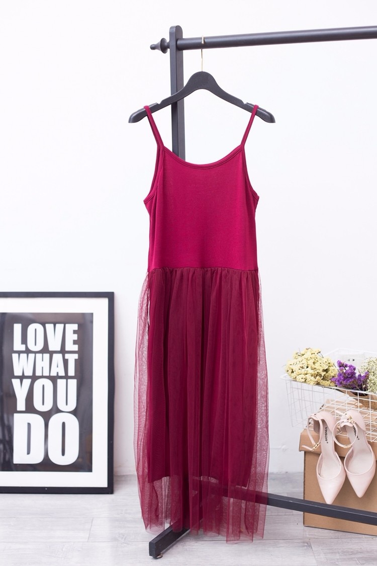 Women's Off Shoulder Tulle Cami Dress