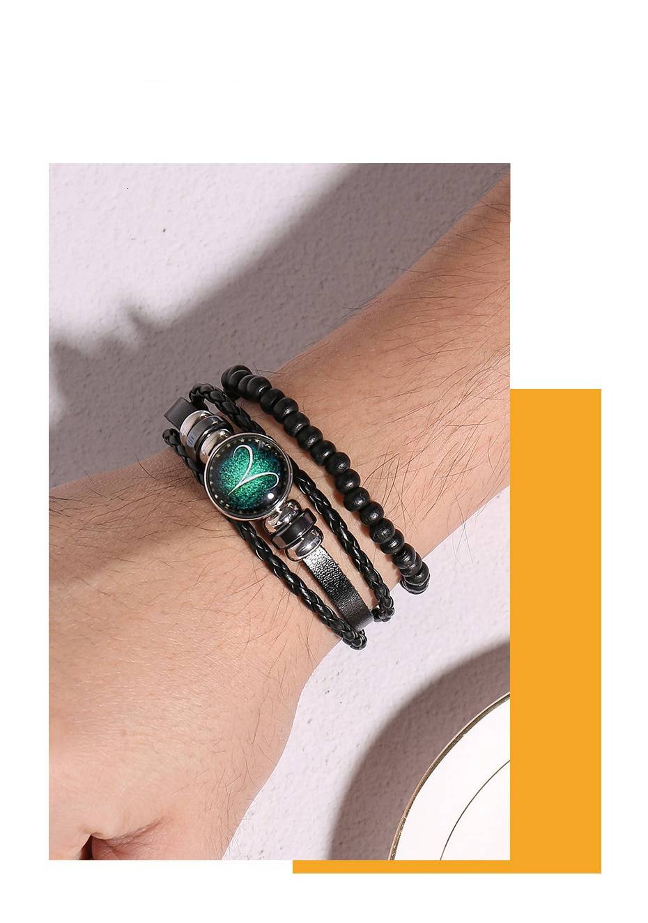 Men's Multi-Layer Leather Rope Bracelet