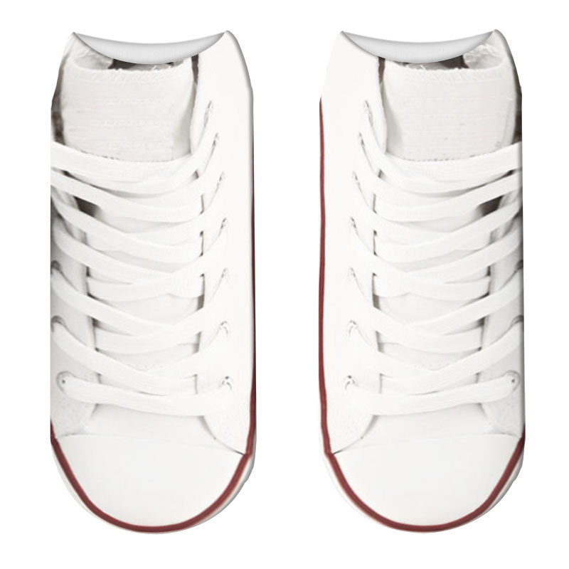 Unisex Canvas Shoes Printed Socks