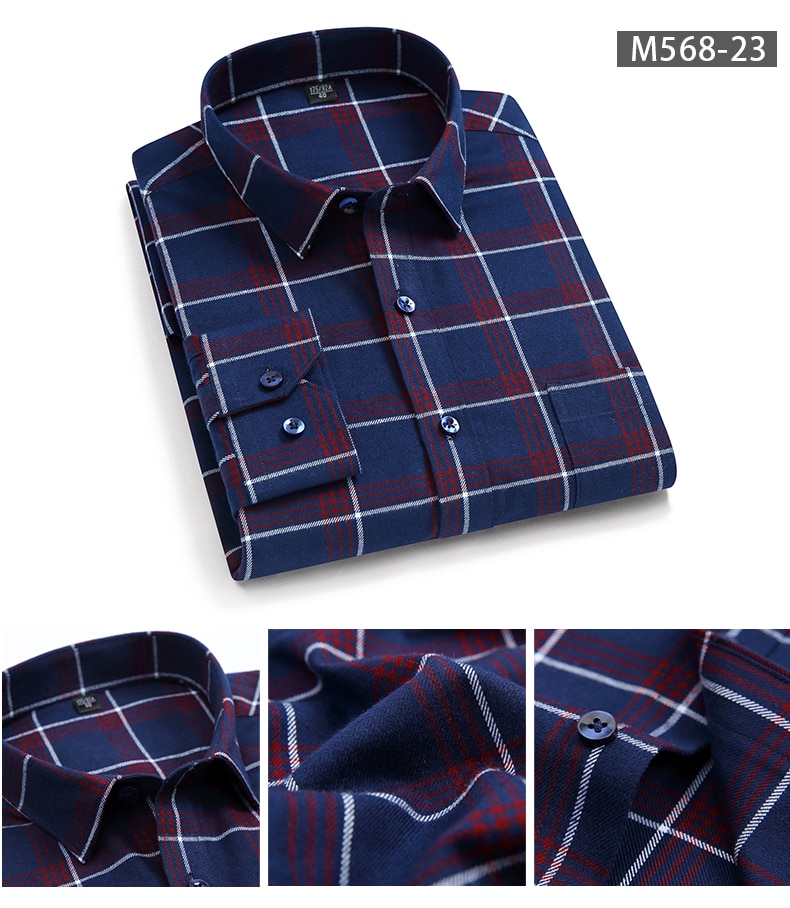 Men's Pure Cotton Plaid Shirt