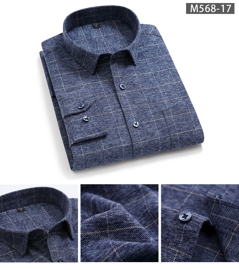 Men's Pure Cotton Plaid Shirt