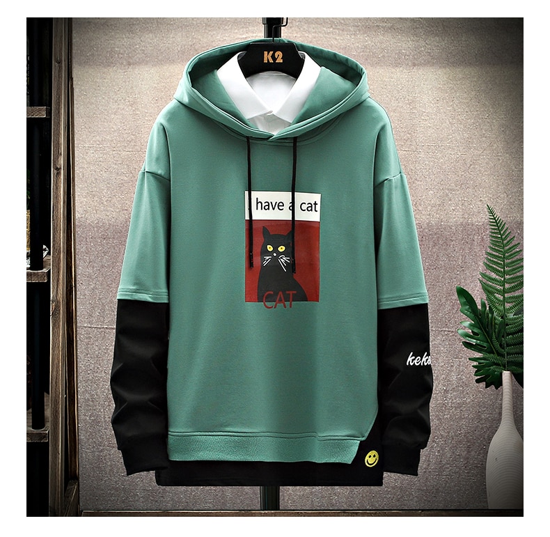 Men's I Have a Cat Harajuku Hoodie