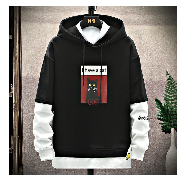 Men's I Have a Cat Harajuku Hoodie